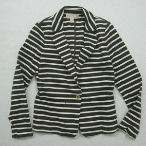 Michael Kors Striped Blazer Jacket One Button